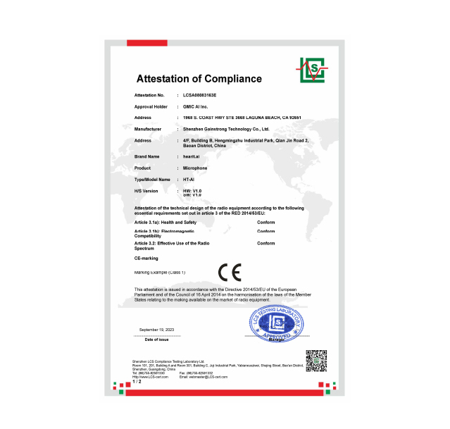CE Certificate