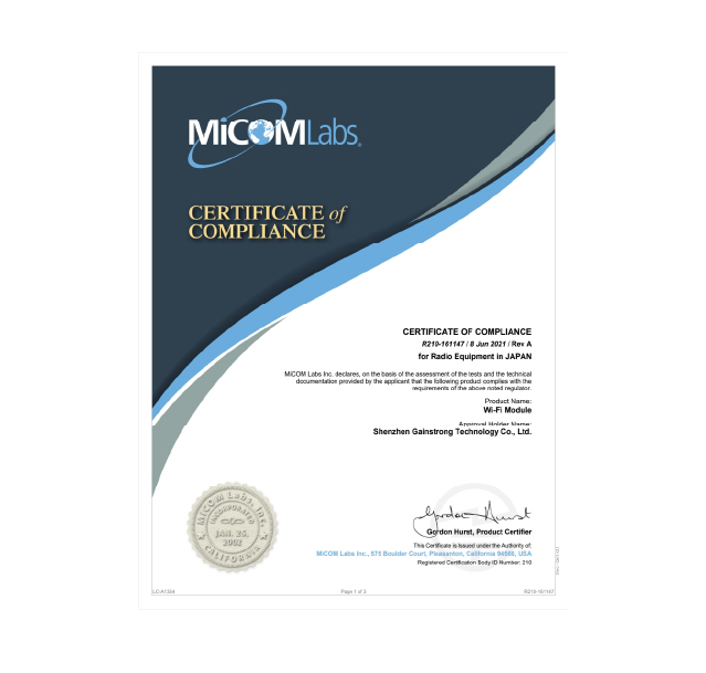 Japan Radio Certification